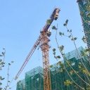 Used Zoomlion Model 6010 Flat Head Tower Crane 6 Ton 60m Jib Length High Efficiency PLC Motor High Load Moment CE Certified