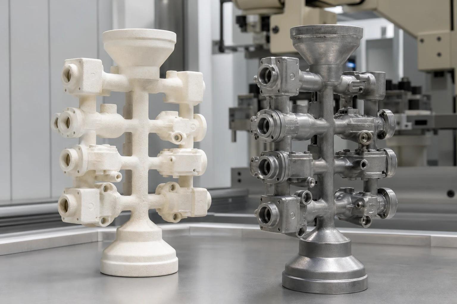 Investment cast metal components