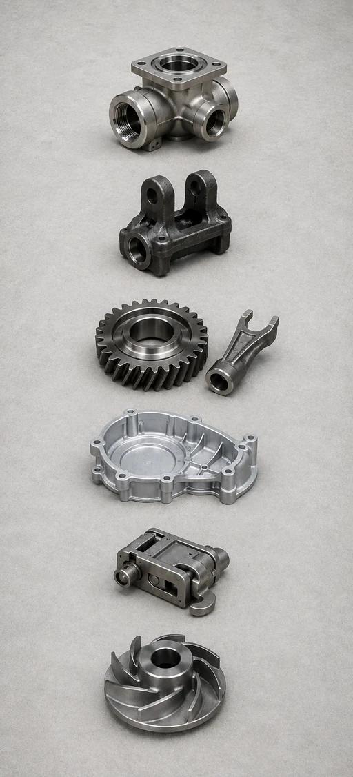 A selection of metal materials and custom manufactured components