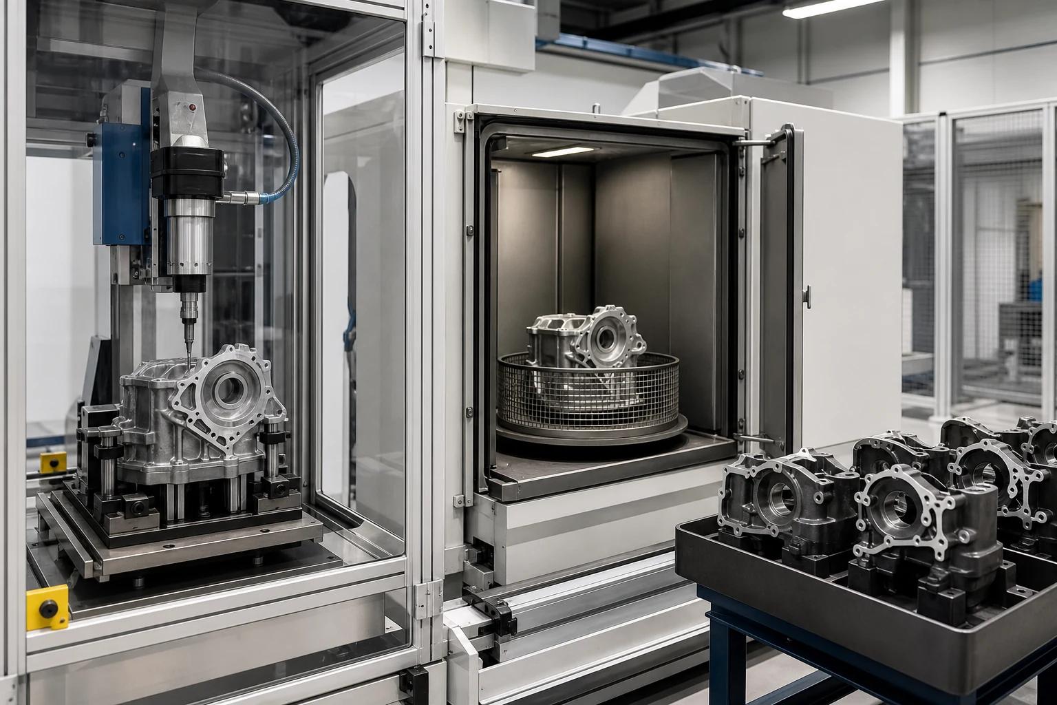 Secondary operations for cast metal components