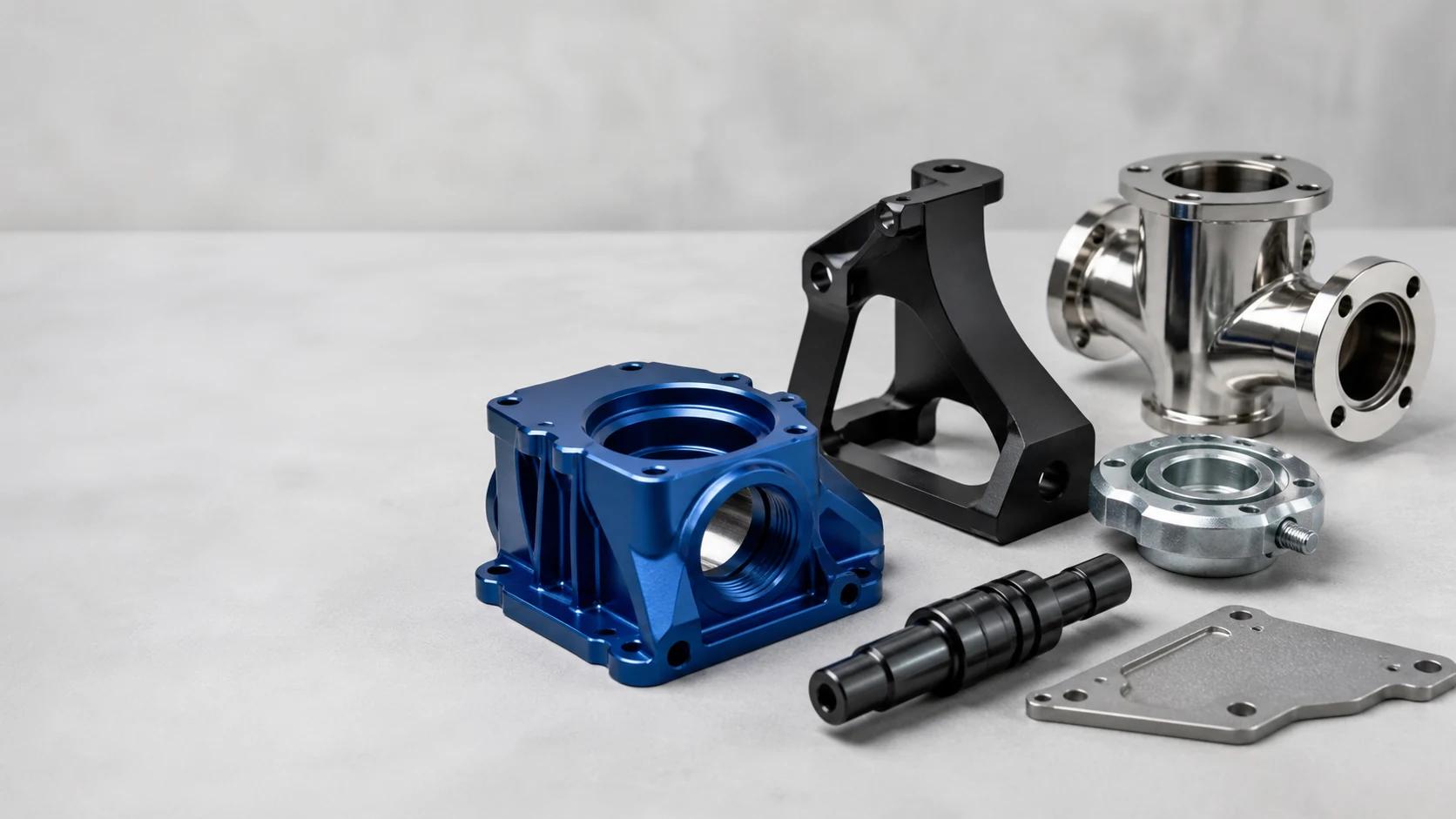 Custom metal parts with surface finishing treatments