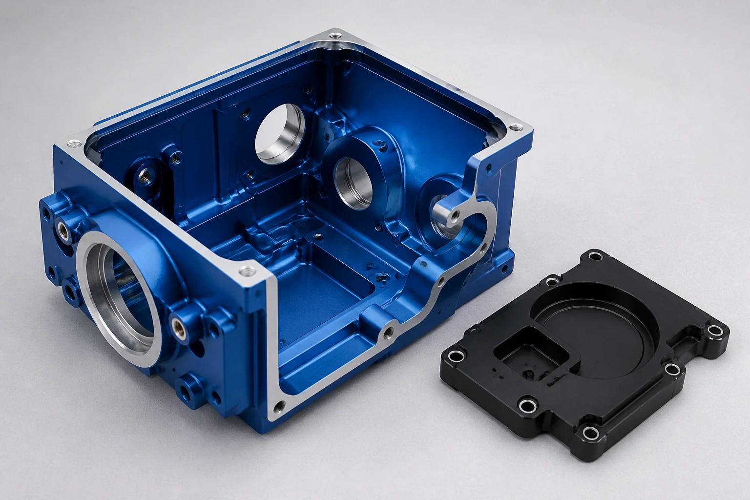 Anodized aluminum components