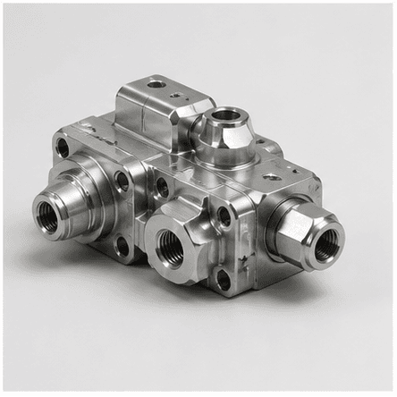 CNC machined aerospace hydraulic components