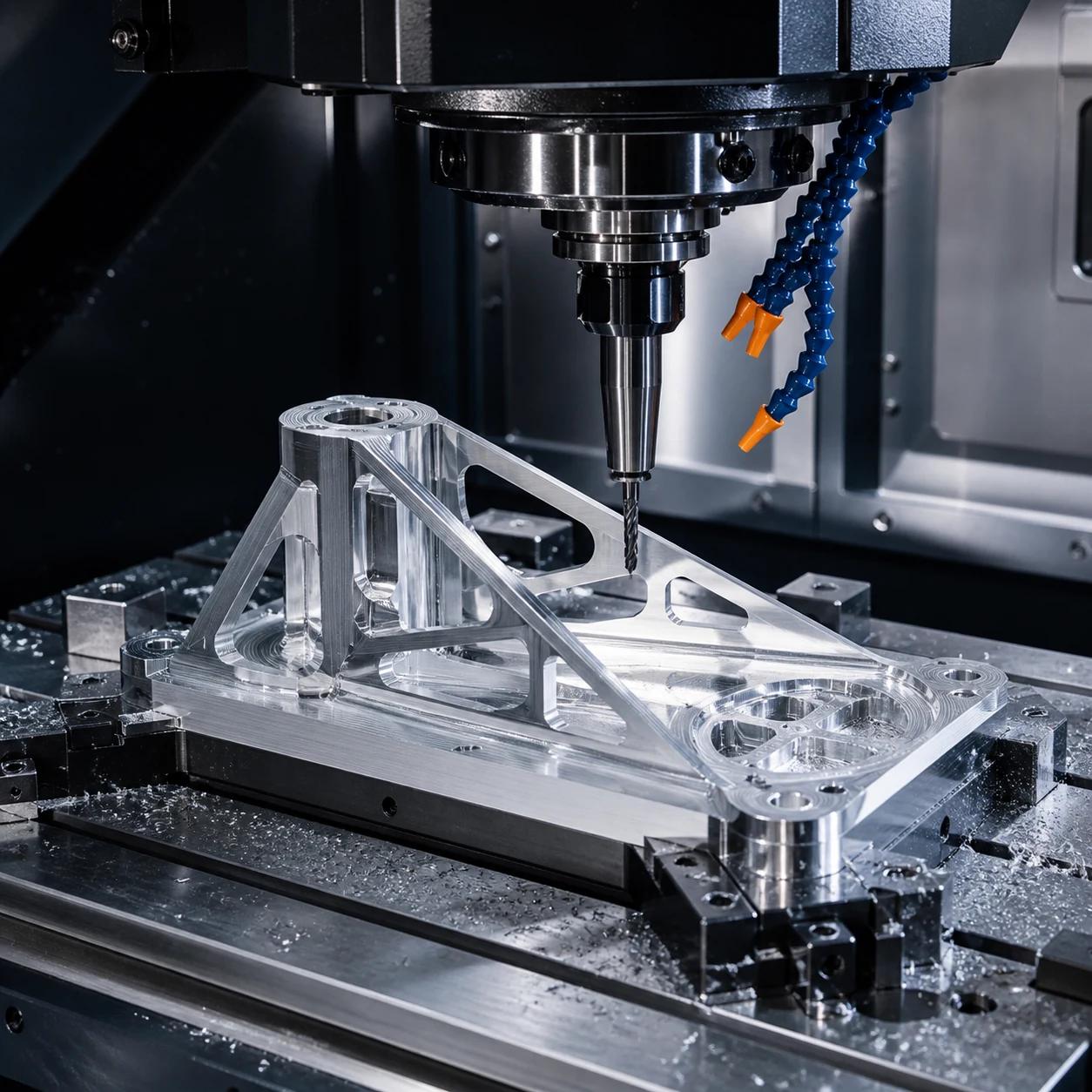 CNC milling of a complex precision component