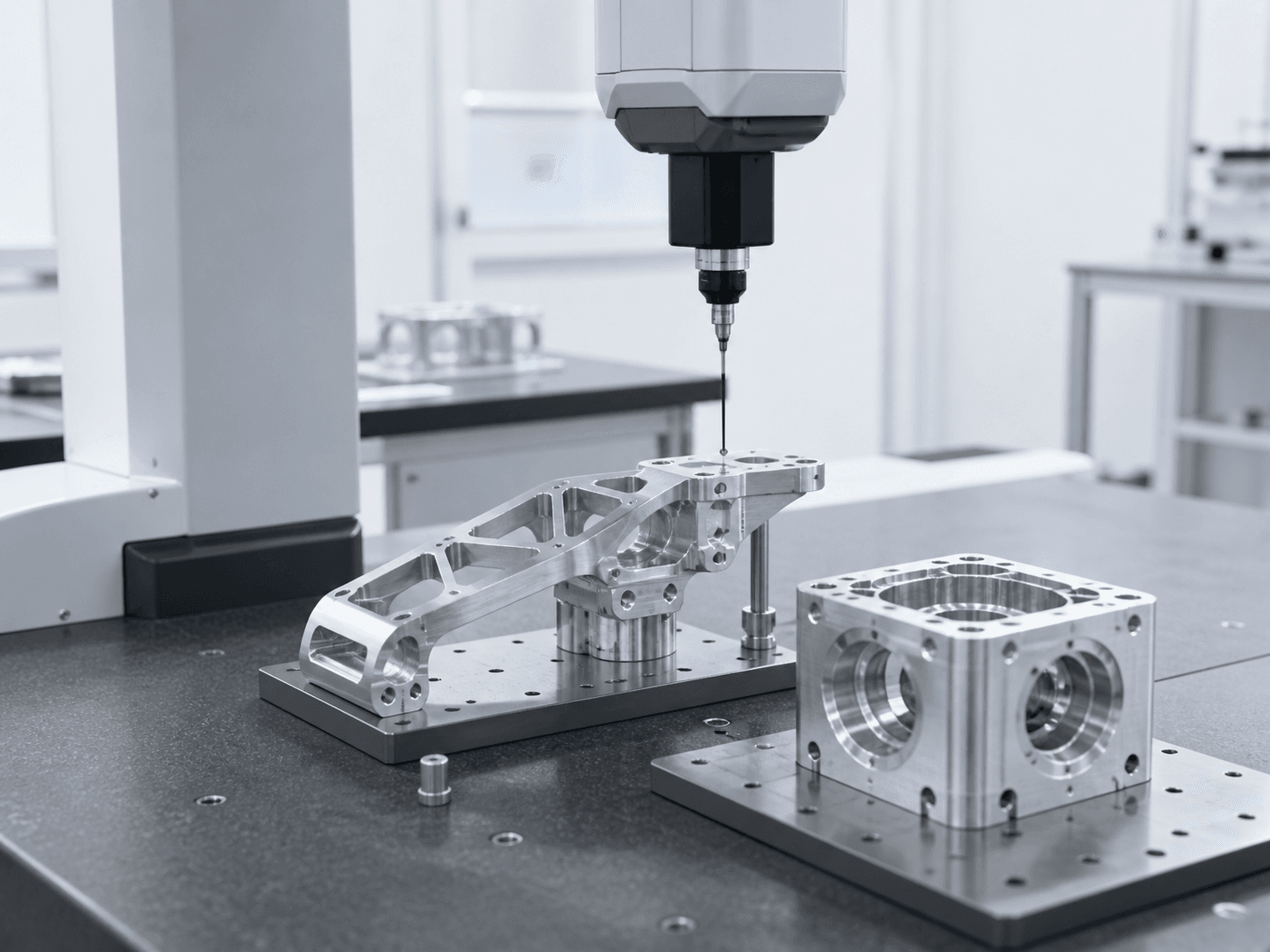 CMM inspection of a precision aerospace part