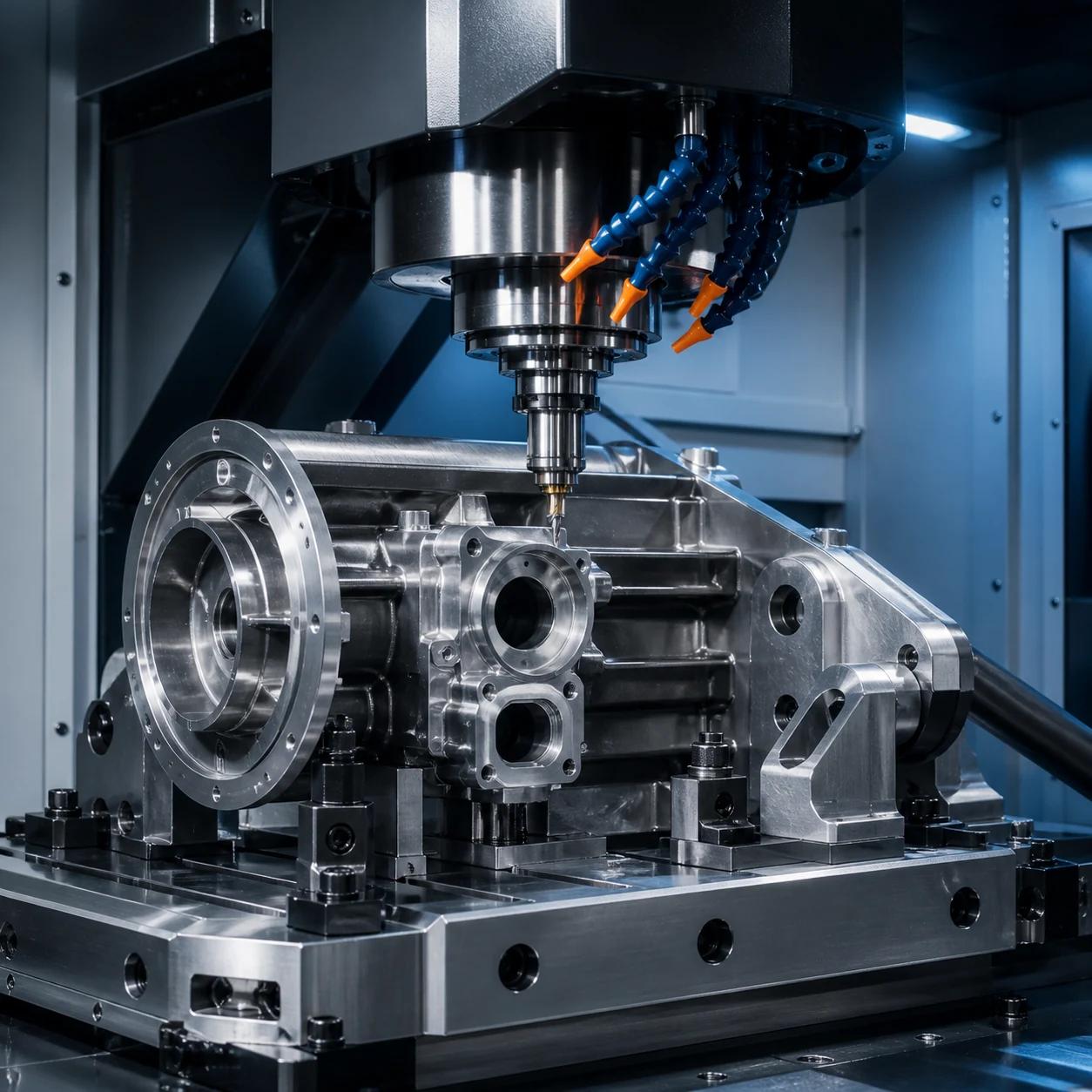 CNC milling of a complex precision component