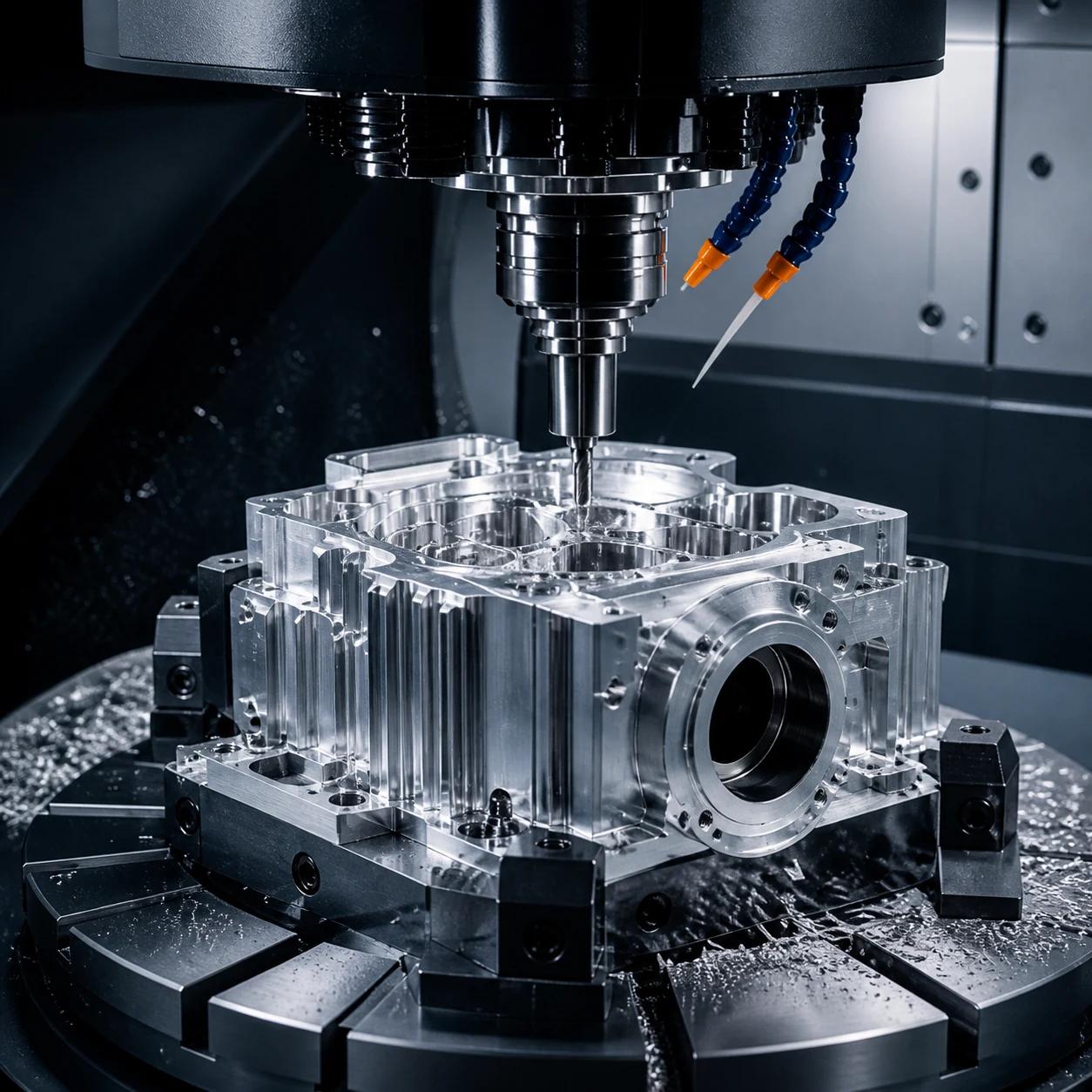 CNC milling of a complex precision component
