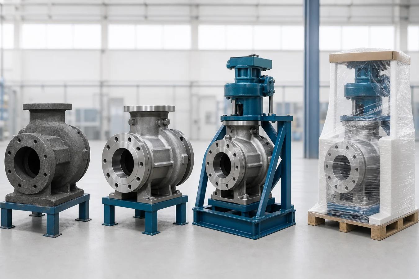 Energy equipment component undergoing precision manufacturing