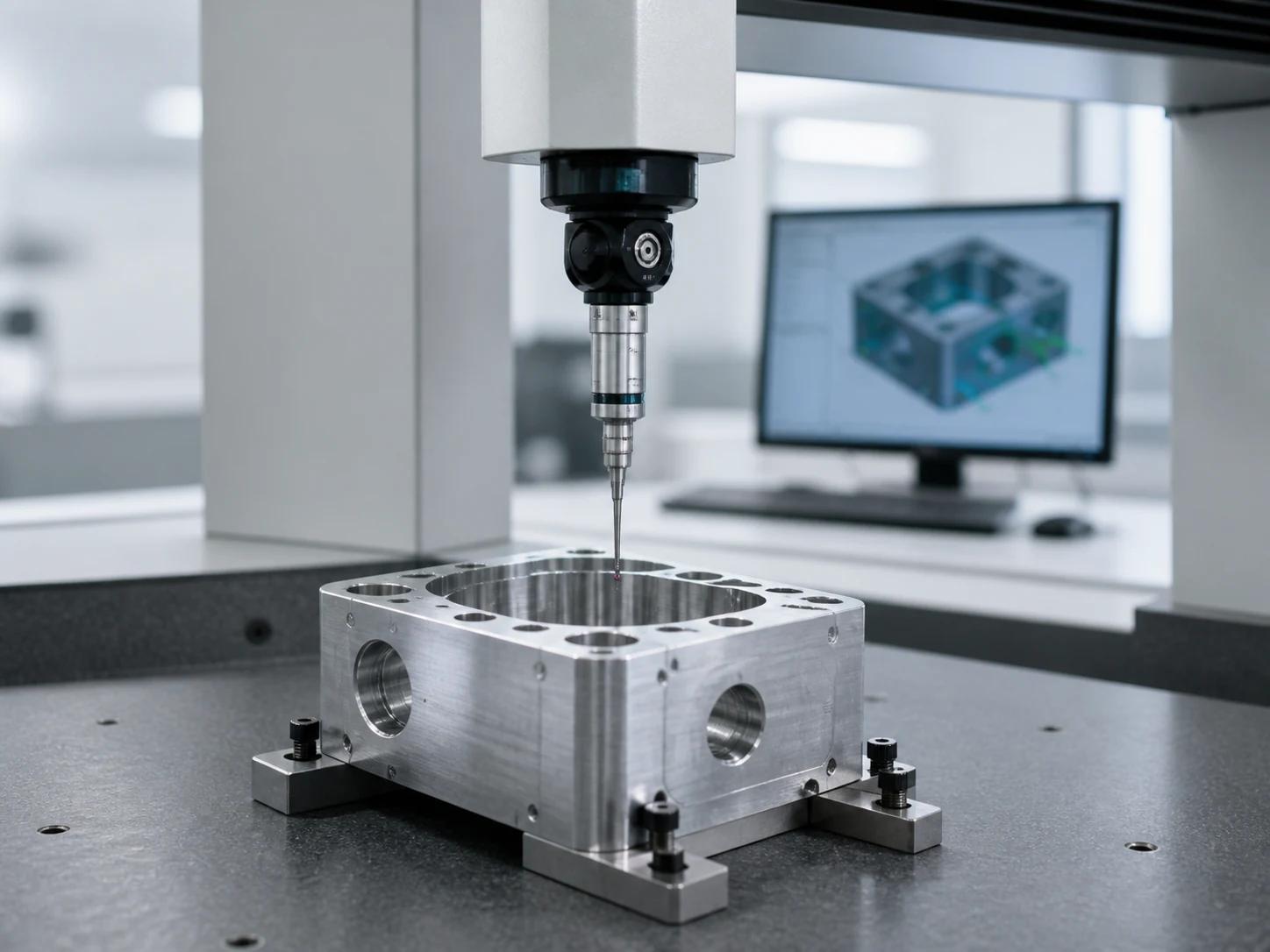 Dimensional inspection of a precision industrial component