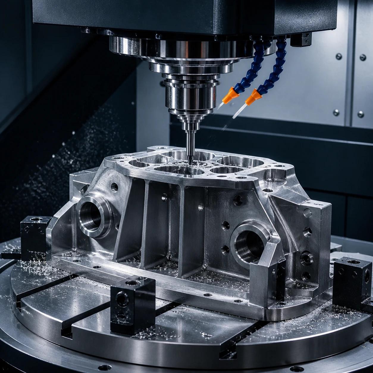 CNC milling of a complex precision component