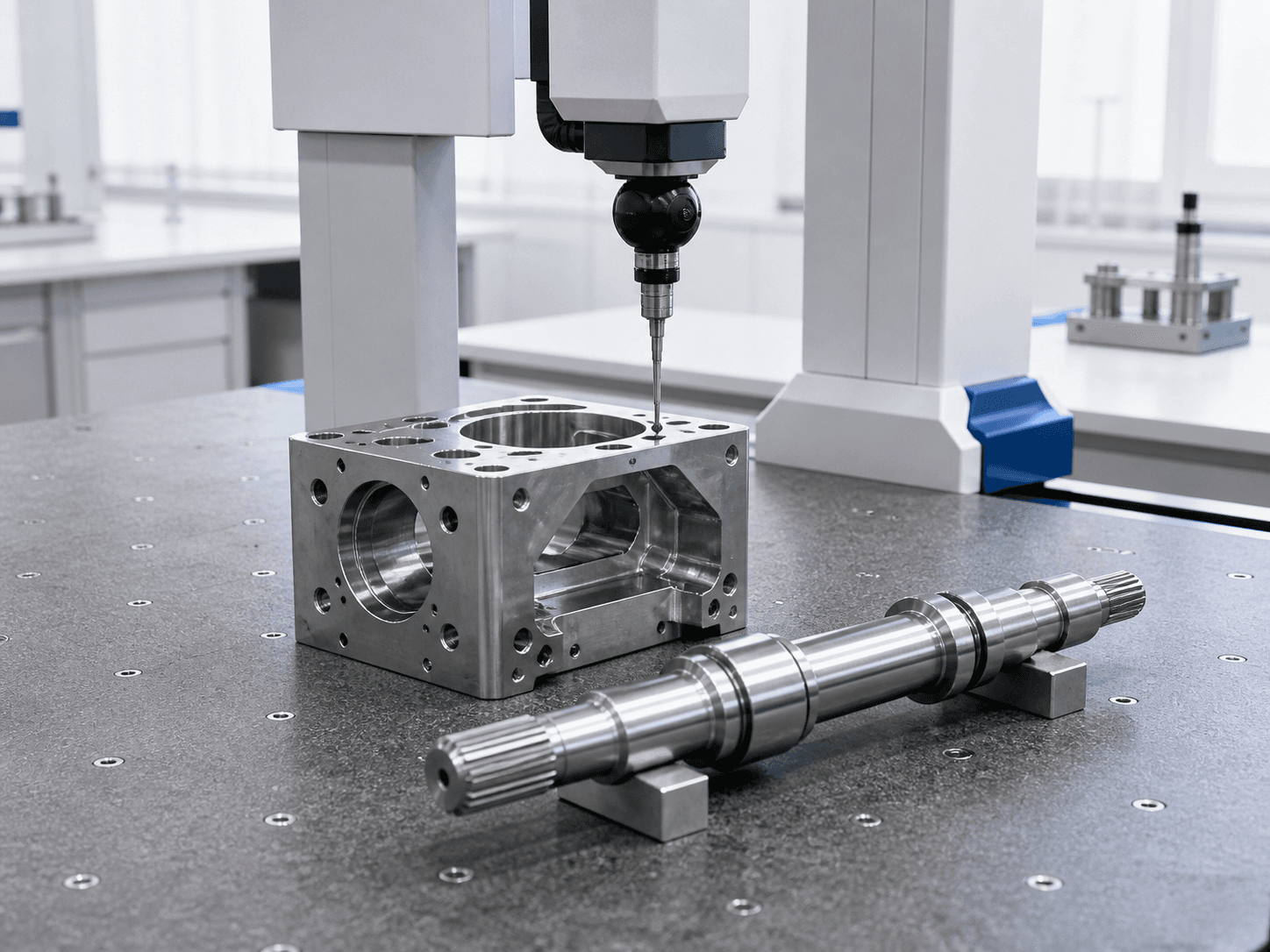CMM inspection of a precision railway component