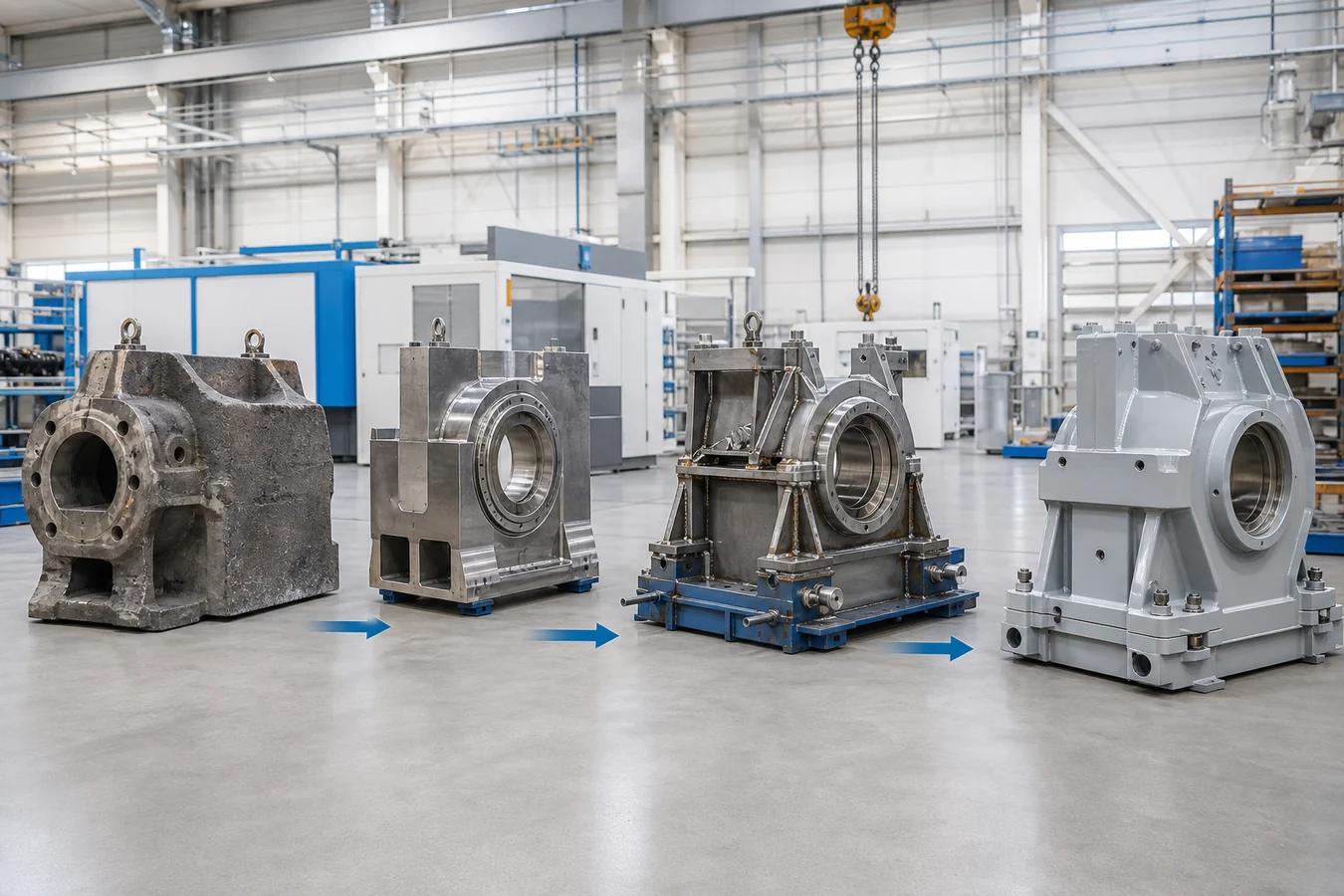 Railway and transportation component undergoing heavy-duty manufacturing