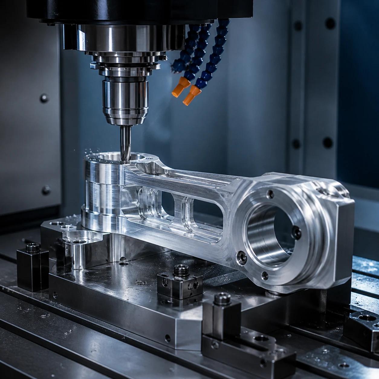 CNC milling of a complex precision component