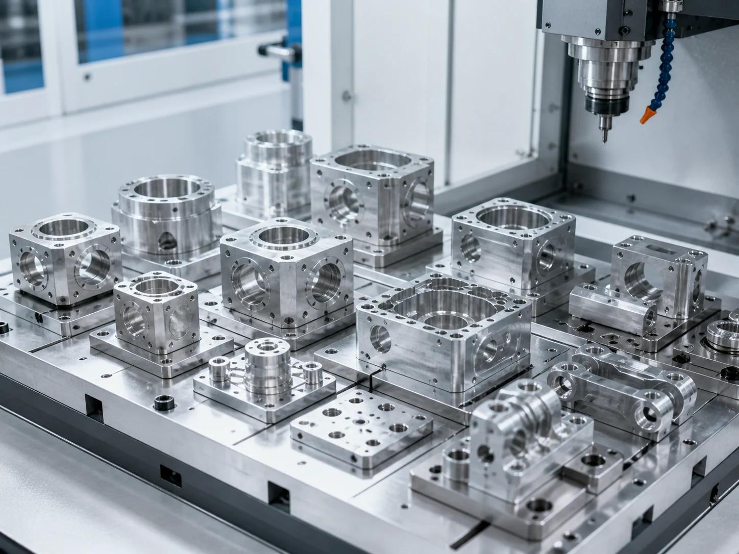 Flexible machining production for robotics components