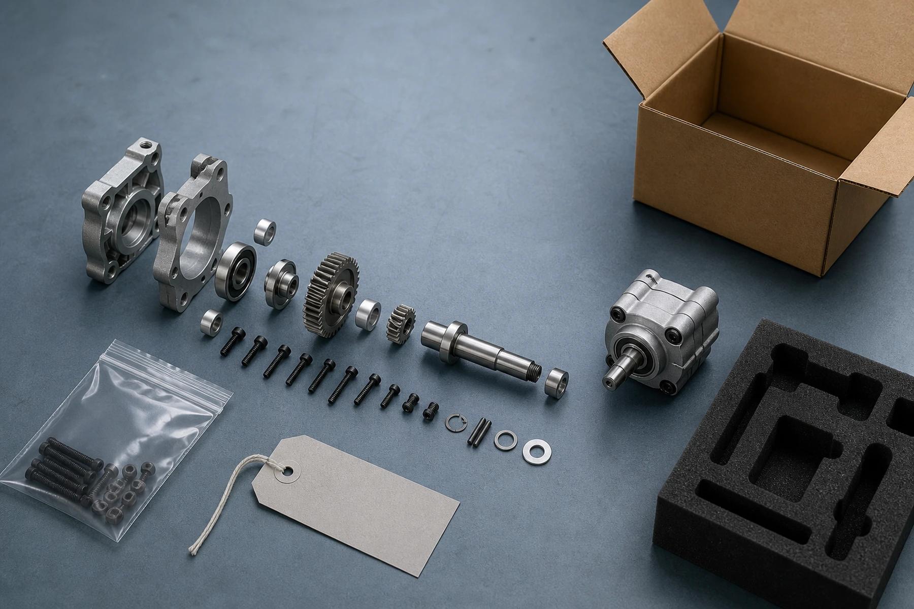 Assembly and packaging release set