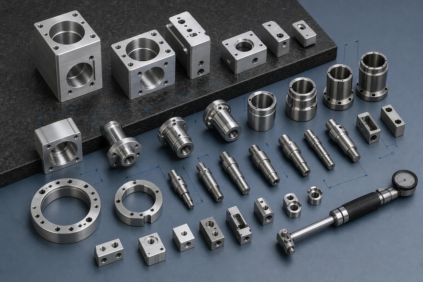 Precision machined component family