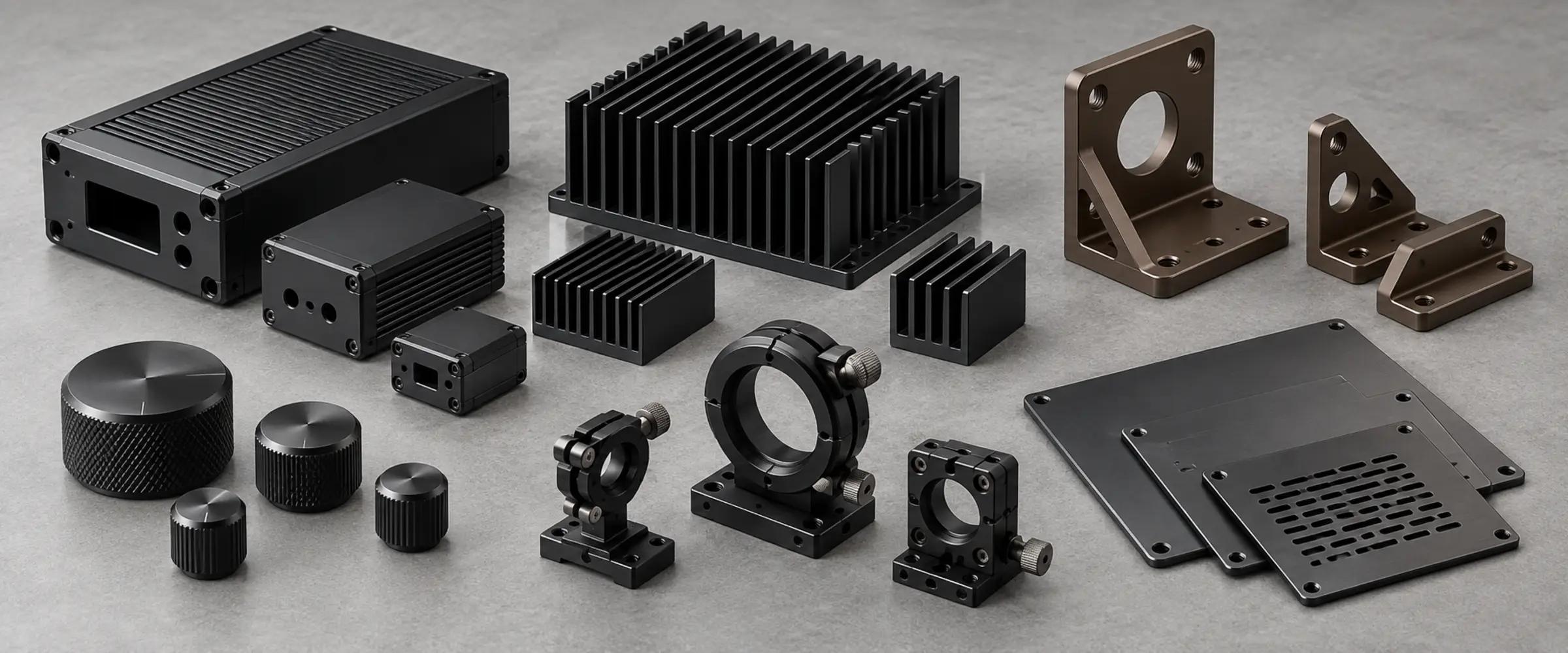 Anodizing finished component showcase