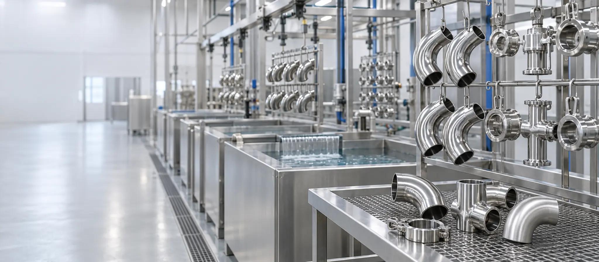 Electropolishing equipment and surface-finished metal components
