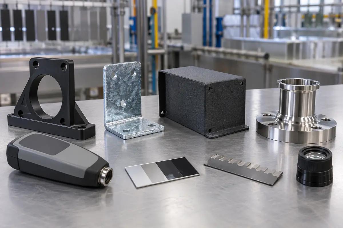 Inspection of surface-finished metal components
