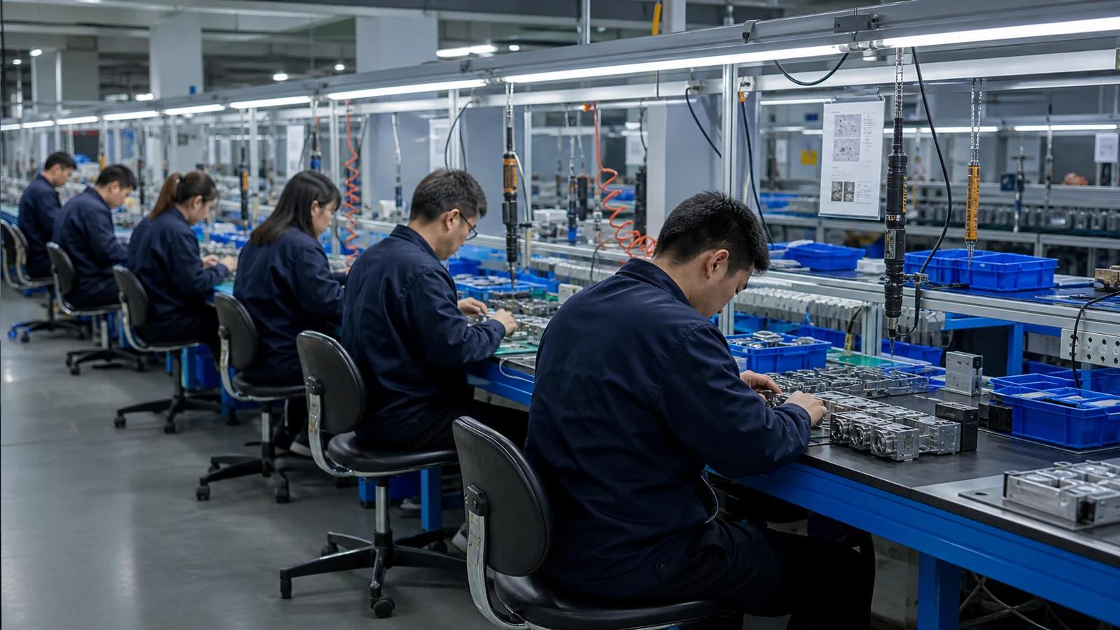 Manufacturing assembly and functional testing area