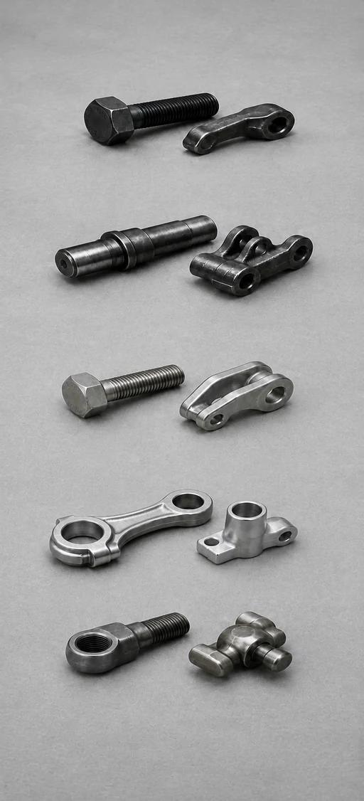 A selection of metal materials and custom manufactured components