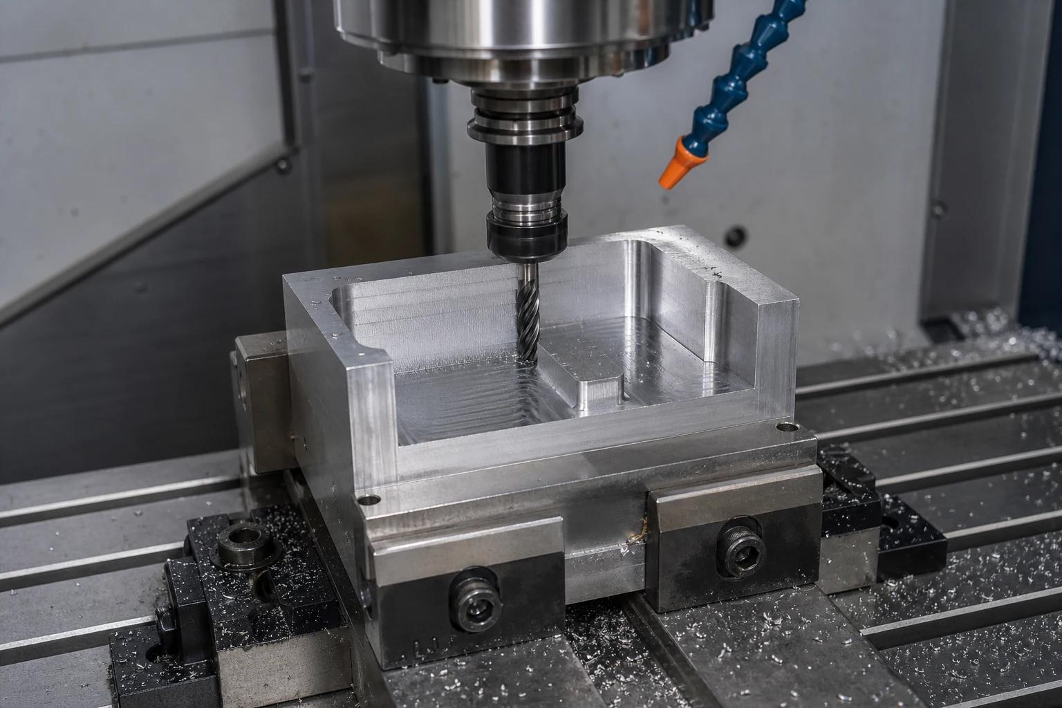 CNC milling of a complex precision component