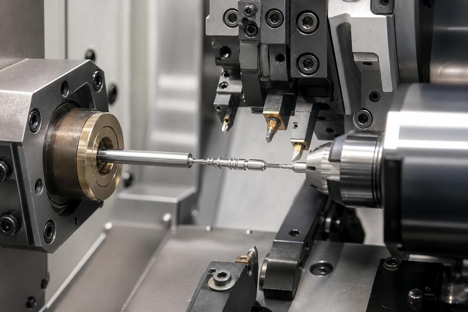 Swiss machining of a small precision component