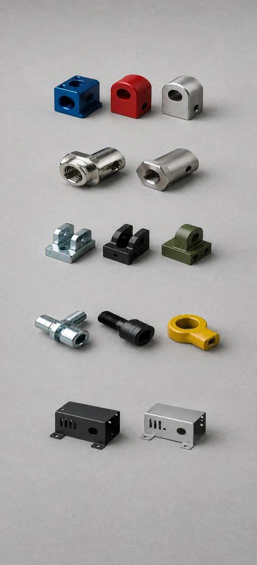 A selection of metal materials and custom manufactured components