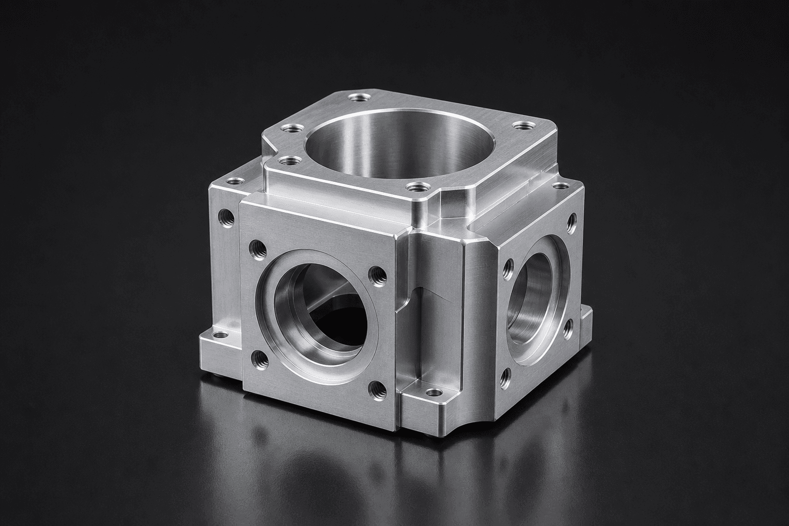 CNC machining process for a precision metal component