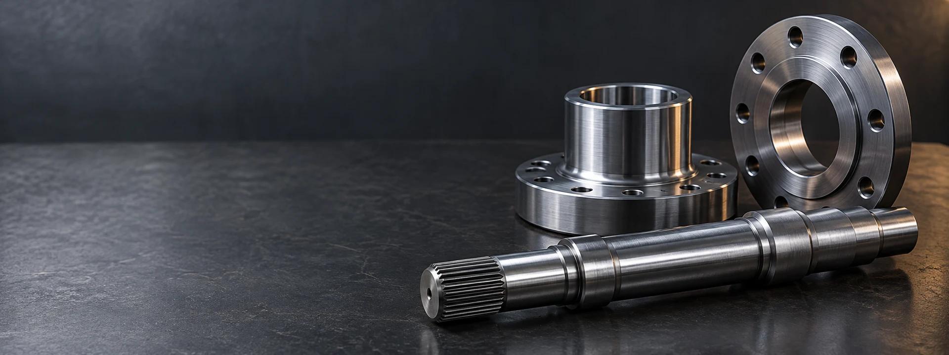 Finished forged metal components prepared for project review