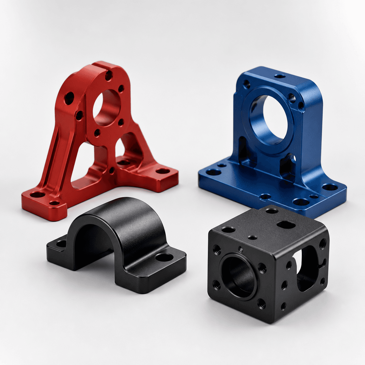 Examples of powder-coated metal components